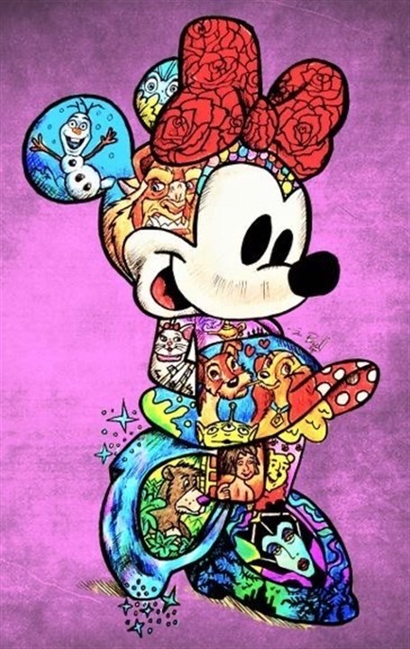 Marcel Sanat Disney Desenli Minnie (38X58)