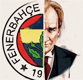 Atatürk ve Fenerbahçe Elmas Mozaik Tablo 53x51cm