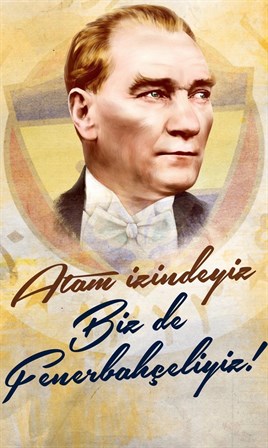 Atatürk ve Fenerbahçe Elmas Mozaik Tablo 30x50cm