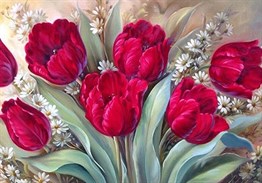 Çiçek Güzeli Marcel Sanat Elmas Mozaik Tablo 71X51cm