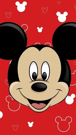 Gülümseyen Mickey Mouse Elmas Mozaik Tablo 33x61 cm 