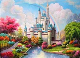 Disney Şato Yolu Elmas Mozaik Tablo 61x61 cm 