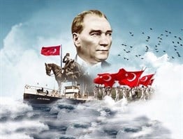 Atatürk Elmas Mozaik Tablo 71X53 cm