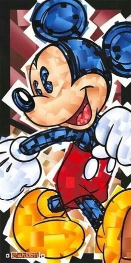 Mickey Mouse Elmas Mozaik Tablo 30x61 cm