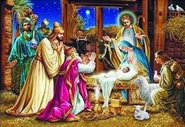 Hz İsa Doğumu Elmas Mozaik Tablo (76x53)