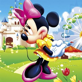 Minnie Mouse Elmas Mozaik Tablo