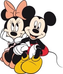 Minnie ve Mickey Elmas Mozaik Tablo 25x30cm