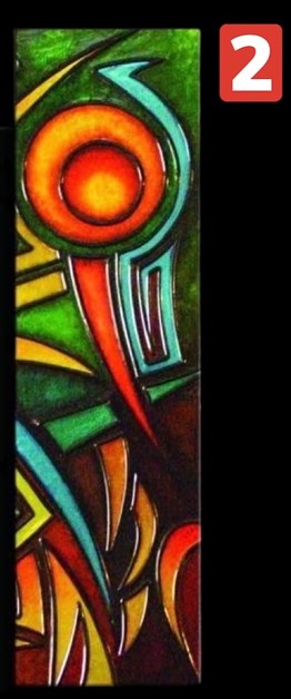 MODERNMarcel Sanat Elmas Mozaik Tablo & Diamond Painting TurkeyM20173106Marcel Sanat Elmas Mozaik Puzzle Tablo Yeşil Kırmızı Modern 15x50 cm