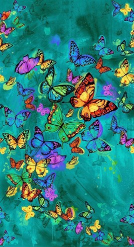 Renkli Kelebekler Elmas Mozaik Tablo 30x56cm