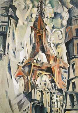 Robert Delaunay (1885-1941)- Tour Eiffel, 1911 Elmas Mozaik Tablo 46x66cm