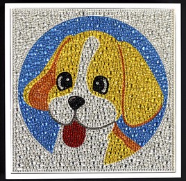 Sevimli Köpek Diamond Taşlı Elmas Mozaik Tablo